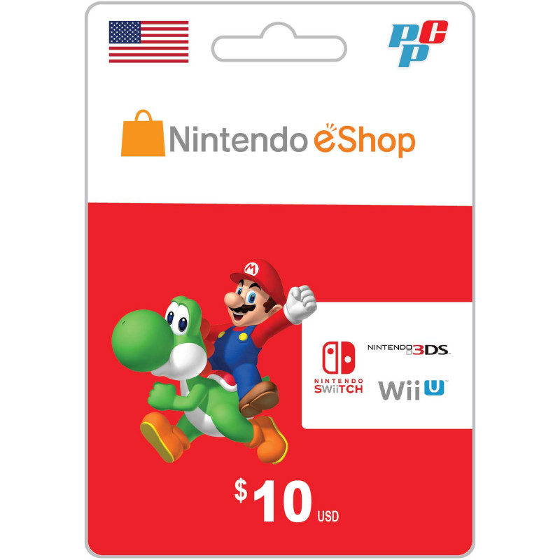 10 Dólares Nintendo Eshop Código Digital Tarjeta Prepago